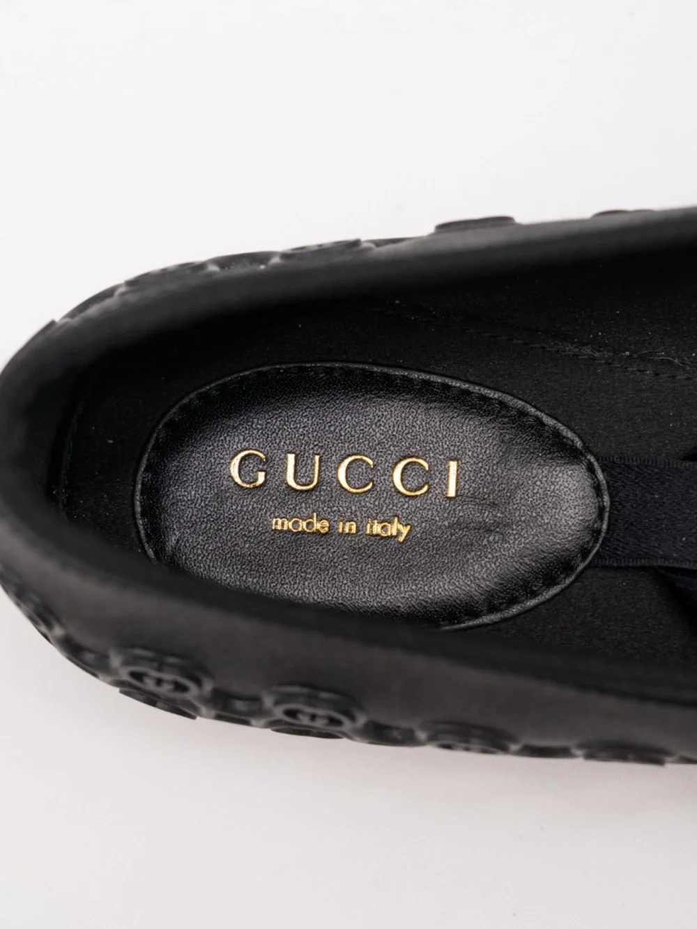 Gucci Women's Ballet Flat Satin Ankle Wrap Black Ballerina size 37.5eu 7.5 US